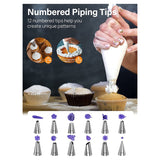 71PCS Cream Tool Cake Decorating Tip Icing Spatula With Piping Bag Smoother