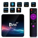 TV98 Android 12.1 TV Allwinner H313 Quad Core 2GB 16GB 2.4G 5.8G Dual WIFI UHD AV1 4K Youtube Media Player Set Top Box