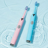 Portable Electric Smart Sonic Adult Soft Hair Toothbrush Cleaner Whitening Teeth Battery Rechargeable Home Waterproof