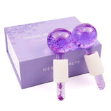 Large Hockey Energy Beauty Crystal Ball Facial Cooling Ice Globes Water Wave Face and Eye Massage Skin Care 2pcs/Box