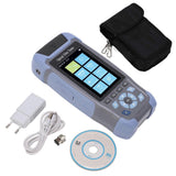 OTDR Optical Fiber Tester 3.5in Optical Time Domain Reflectometer Breakpoint Loss Detector EU Plug 110-220V