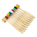 10/20/40PCS Children'S Colorful Toothbrush Natural Bamboo Tooth Brush Set Soft Bristle Charcoal Bamboo Toothbrushes Oral Care