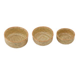 3PCS Woven Storage Bowls Large Capacity Exquisite Clear Grain Decorative Woven Serving Basket Bowl for Home
