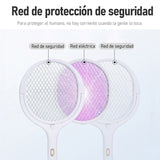 1 electric 90 degree rotating head swatter, rechargeable light fly swatter