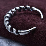 Roman Numeral S925 Sterling Silver Men's Retro Style Bracelet