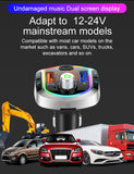 LED Backlit Bluetooth5.0 Car Charger FM Transmitter TF/U Disk MP3 Player Handsfree Car Kit Dual USB QC 3.0+PD Type C Fast Charge