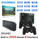 32G/64G Gamepad Controller Design Wireless Retro Game Console Built in 3500+/10000+ Games Holiday Birthday Gift