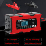 12V 10A Charger EU/US Plug Digital LCD Display Smart Charging Pulse Repair For Acid Iron Lithium Battery Car Accessories