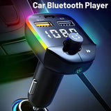 Car Bluetooth 5.0 MP3 Player PD/QC3.0 FM Transmitter Wireless Handsfree Car Kit Dual USB Fast Charger Support U Disk Play