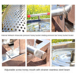 10L Manual Stainless Steel Beekeeping Equipment Tools Paraffin Wax Press hine Honey Rolling Mill NE