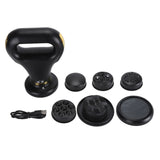 Handheld Cellulite Massager Cordless Rechargeable 5 Modes Heating Body Sculpting Device with 8 Massage Heads 1pcs Mesh Cover
