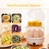 Multifunctional Electric Cooker - Double-Layer Boiler for Quick Breakfasts