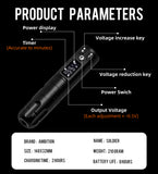 Original Ambition Soldier Wireless Tattoo Machine Pen Brush Coreless Motor Strong Quiet Fast Charging Battery 2400mA/h