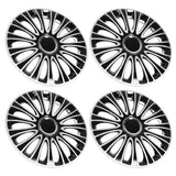 Automobile Hubcap 14in Durable Rustproof White and Black Universal Firm ABS Easy Installation Set Of 4 Hubcap for Civic
