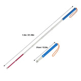 Walking Bd Cane Reflective Titanium Alloy Foldable Easy Grip Lightweight Sturdy for Elderly Vision Impaired People