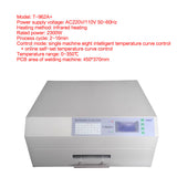 T-962A+ Infrared IC Heater 2300W Rew Oven BGA SMD Rework Station Welding Soldering Area 370mm*450mm 220/110V