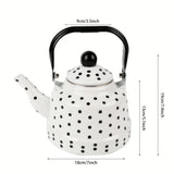 1Pc Enamel Tea Kettle Stainless Steel Teapot Stovetop Tea Kettle Coffee Pot Coffee Kettle Lovely Enamel Teapot For Loose Leaf Tea