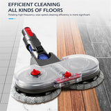 Electric Head Attachment for Dyson V7 V8 V10 V11 V12 V15, Dual Rotating Motors with 6 Pieces Washable Mop Pads