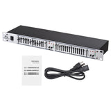 Btuty EQ-215 Dual Channel 15-Band 1U Rack Mount 2-channel Stereo Graphic Equalizer 110-240V