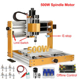 Offe Aluminum Mini CNC Router Engraving 3018 Plus2.0 500W Spindle 5.5W 10W Laser GRBL PCB Milg hine