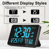 Tuya WiFi Intelligent Thermometer Hygrometer Desktop Clock - LED Display, Support WIFI Auto-Calibration for Home, School, Warehouse.