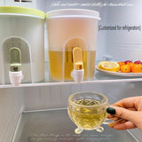 1pc, Large Capacity Cold Kettle with Faucet - Refrigerator Fruit Teapot for Beverages and Lemonade - Kitchen Accessory