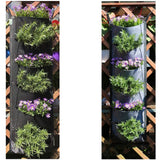 with 6 Pockets Vertical Gardening Flower Pots Planter Hanging Wall Garden Planting Bags