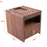 Drawer DIY Wood Leather Craft Tools Holder Rack Stand Leather Stamp Punch Accessories Storage Box Organizer Leather Tool Rack
