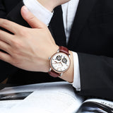 GUANQIN Brand Mechanical Luxury watch for men Tourbillon Waterproof Automatic Men's watches Sapphire mirror Power reserve Watch