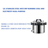 Stainless steel pressure steam sterilizer sterilization pot portable laboratory 12L18L24L