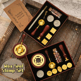 Set Vintage Kit Wedding Invitation Postcard Seag Wax Beads Seal Stamp Melting Gift Packing Box