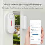 Door Window Home Security Wireless Magnetic Sensor Anti-Theft Alarm Sound and Light WiFi Smart Voice Tuya APP Control