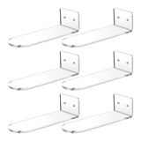 6 Pack Floating Shees,Transparent Acrylic Wall Mounted Shoe Shees,for Display Collectible Shoe&Sneaker