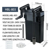 Fish tank wall filter bucket small oil removal membrane external mounted water purification filtration