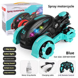 Straight children stunt spray motorcycle spin drift high-speed side USB charging off-road remote control vehicle
