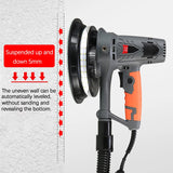 220V 1250W Drywall Sander with Self-Vacuum & Double LED Light - Wall Grinding & Putty Sanding Electric Polisher
