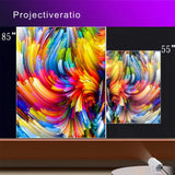 Newest Smart Portable Y400 Projector Android 12.0 With Dual Band Wifi6 BT5.0 Auto Focus 180° Free Outdoor Projection