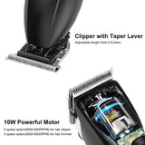 Resuxi LM-2027 Cordless Rechargeable Low Noise Professional Barber Shop Salon Hair Cutting Clipper 2 Pieces Set