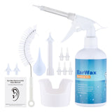 500ml Cleaner Kit for Adults Kids Spiral Wax Remover Water Irrigation Bottle Care Washing Safety Ear Cleaning Tool