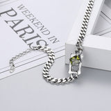 S925 Sterling Silver Geometric Diamond Vintage Bracelet