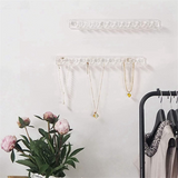 4-Pack Acrylic Necklace Holder-Wall Mounted Jewelry Organizer with Hooks for Necklaces,Chains,Pendants, Statement Pieces