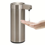 1pc Touchless Automatic Soap Dispenser - 9oz Stainless Steel Lotion Dispenser for Bathroom - Convenient and Hygienic Countertop Soap Dispensers - Perfect Bathroom Accessories