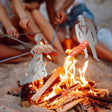Hot Dog/Marshmallow Roasters Shaped Steel Camp Fire Skewer Stick Barbecue Forks For Bonfire & Grill