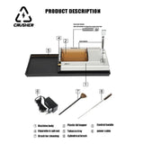 CRUSHER HK-2 Fully Automatic Tobacco Rolg hine for 6.5/8mm Tube Electric Cigarette Inject Roller Maker with Roll Tray Tool