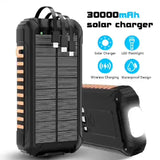 Wholesale Mobile Phone Charger Black Red Blue Orange 10w Qi Wireless Charging 30000mah 36800mah Solar Power Bank