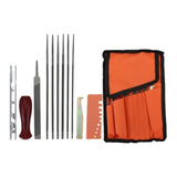12 Pack Chainsaw File, Chainsaw Sharpener Kit Round Chainsaw File Quick Check Gauge