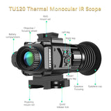 TU120 Thermal Scope for Hunting Riflescope Aiming 384x288 Helmet Thermal Imager Scope Outdoor Tactical Reticle Thermal Imaging