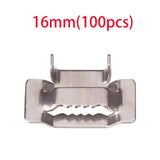 304 Kabel Tie Reel Metalen Hoop Binding Kabelbinder Elektrische Doos Industriële Pijpleidingen Tand Gesp Connector