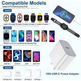 Apple Watch Quick Charger, 2-in-1, Updated, USB C, iPhone, 15W