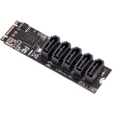 M.2 PCIe 3.0 to 5 Ports SATAIII 6G Adapter for win10